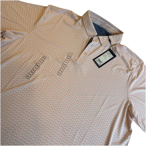 Walter Hagen Performance P11 Golf Polo Shirt Retro Golf Ball Pink Men's XXL